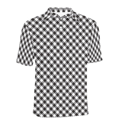 Gingham Print Design LKS402 Men Polo Shirt