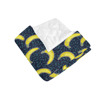 Banana Pattern Print Design BA09 Premium Quilt