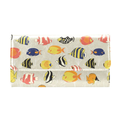 Angelfish Print Design LKS401 Women's Trifold Wallet