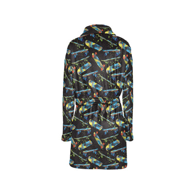 Skateboard Print Design LKS305 Women's Fleece Robe