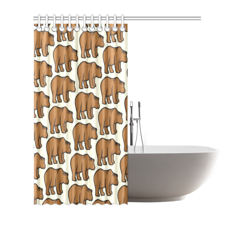 Bear Pattern Print Design BE05 Shower Curtain