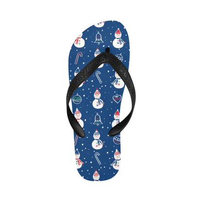 Snowman Print Design LKS306 Flip Flops