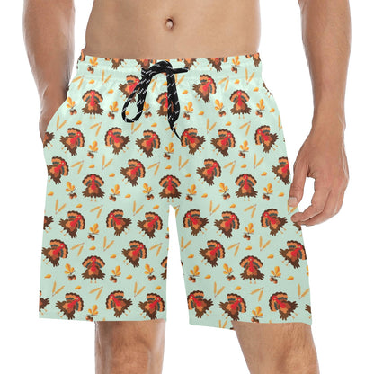Thanksgiving Print Design LKS309 Men's Swim Trunks Beach Shorts
