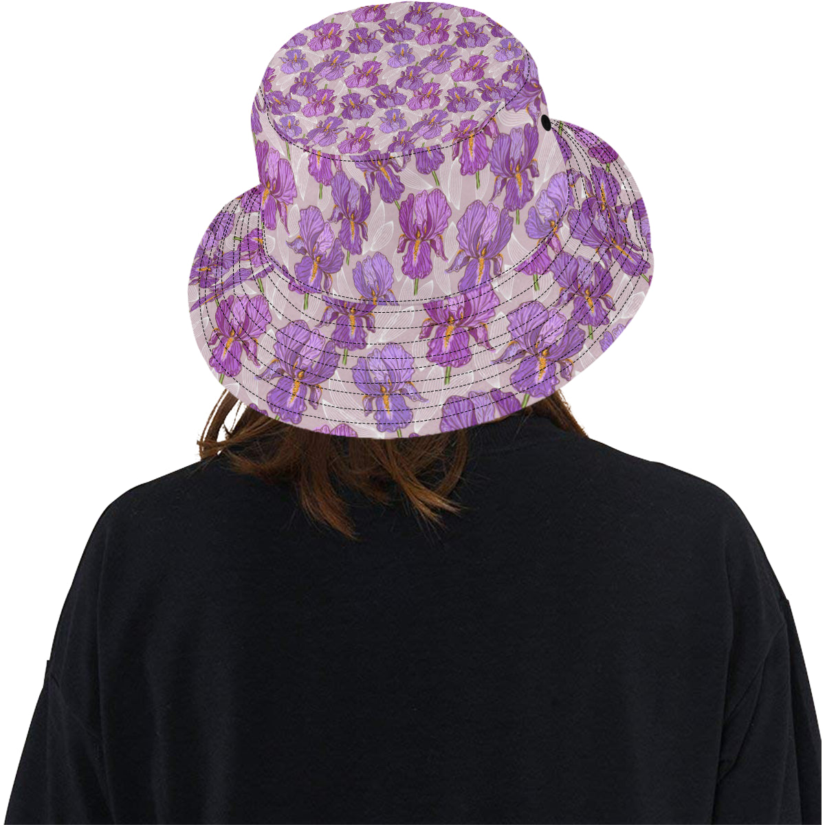 Iris Pattern Print Design IR05 Unisex Bucket Hat