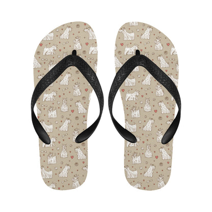 Scottish Terriers Print Design LKS3017 Flip Flops