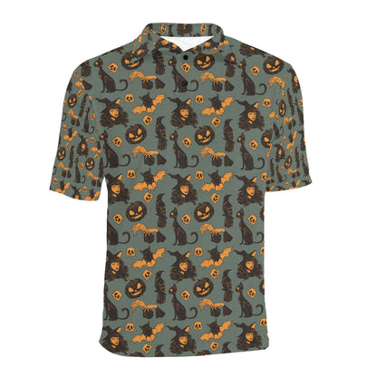 Witch Bat Halloween Print Design LKS305 Men Polo Shirt