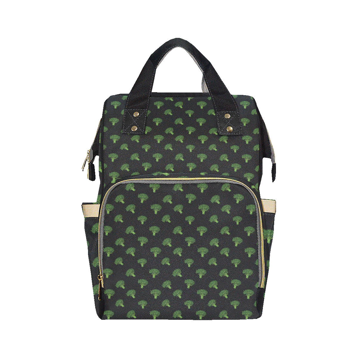 Broccoli Pattern Print Design 04 Diaper Bag Backpack