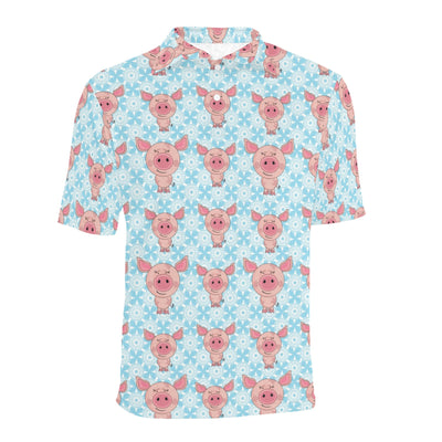 Pig Print Design LKS402 Men Polo Shirt