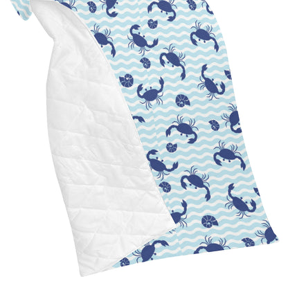 Crab Pattern Print Design 04 Premium Quilt