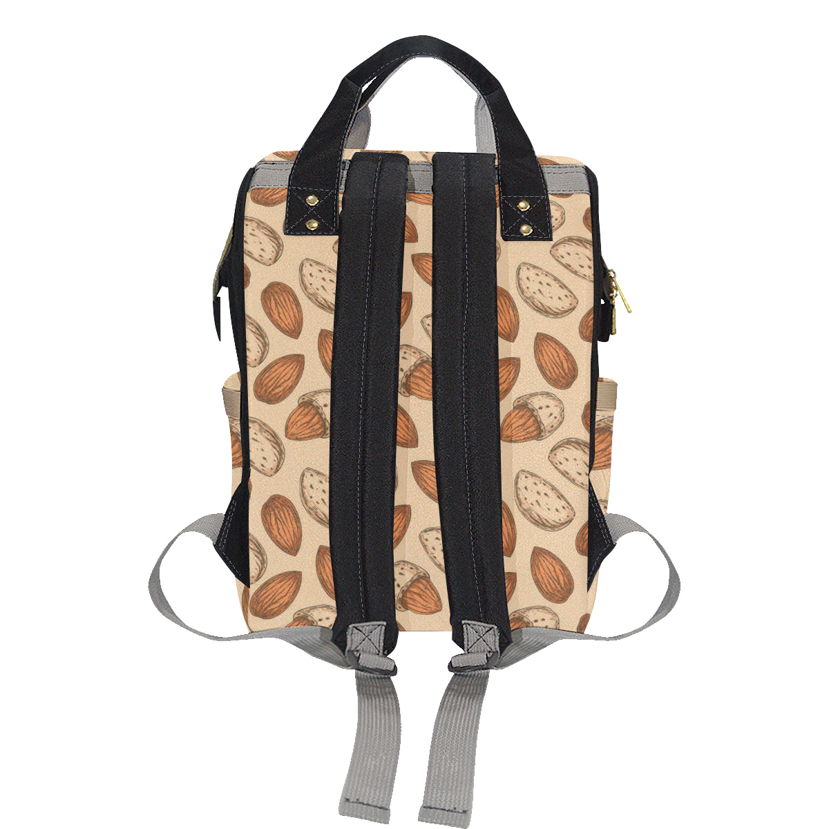 Almond Pattern Print Design 04 Diaper Bag Backpack