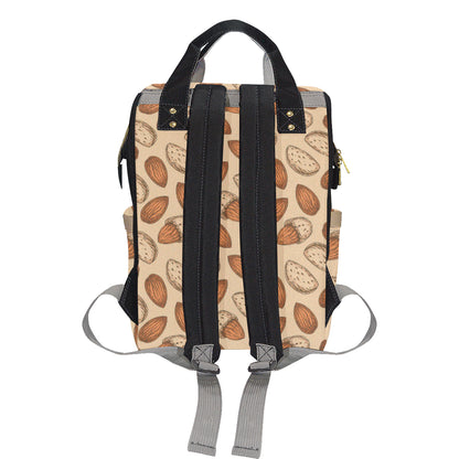 Almond Pattern Print Design 04 Diaper Bag Backpack