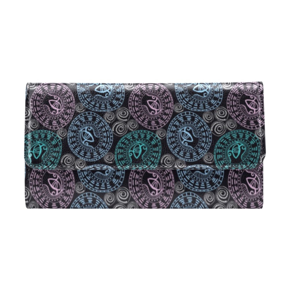 Eye of Horus Ethnic Pattern Women's Trifold Wallet