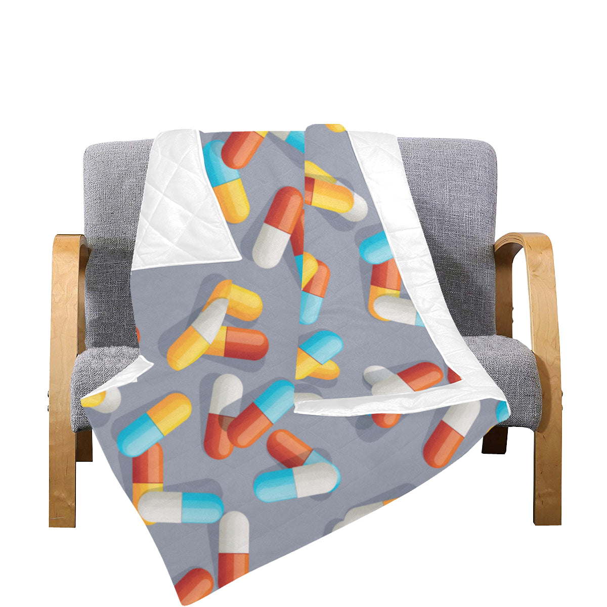 Pill Pattern Print Design A01 Premium Quilt