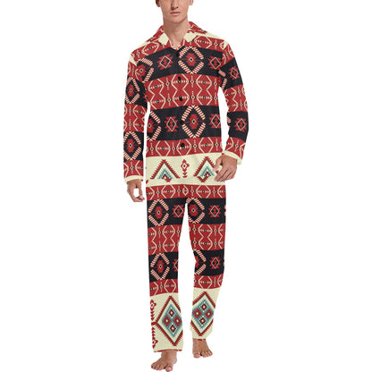 Navajo Pattern Print Design A05 Men's Long Pajama Set
