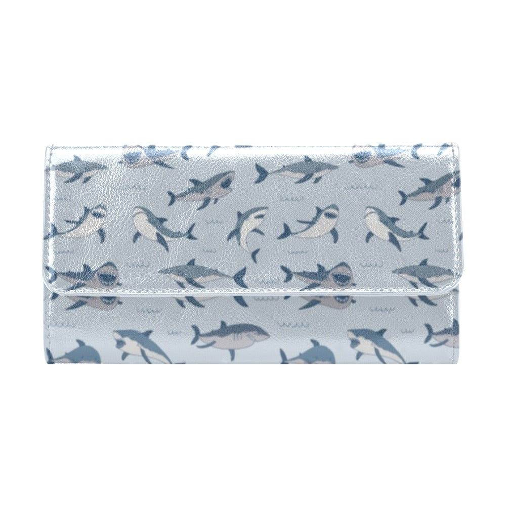 Shark Print Design LKS304 Women's Trifold Wallet