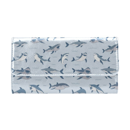 Shark Print Design LKS304 Women's Trifold Wallet