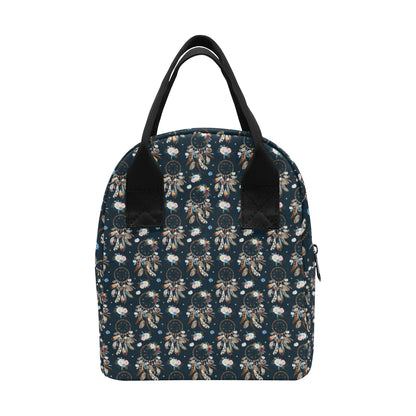 Dream Catcher Boho Floral Style Insulated Lunch Bag
