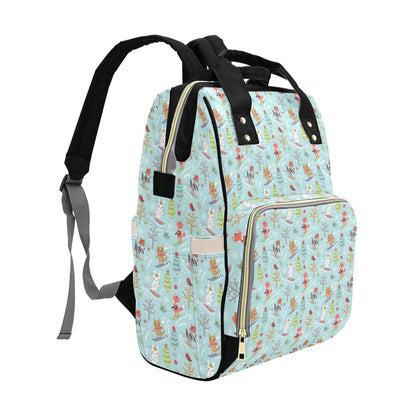 Ski Fox Cute Print Design LKS303 Diaper Bag Backpack