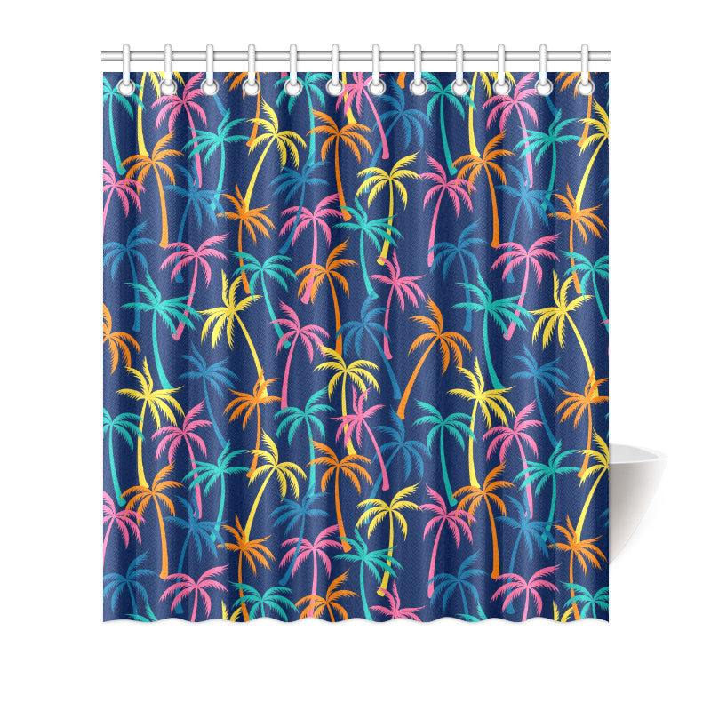 Palm Tree Pattern Print Design PT013 Shower Curtain