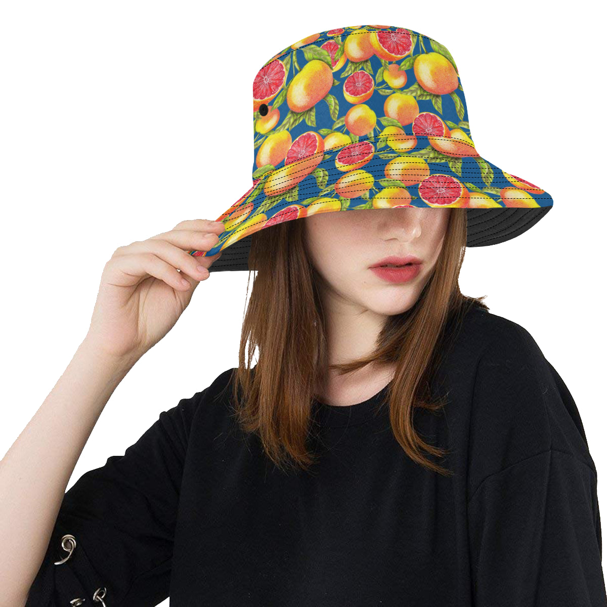 Grapefruit Pattern Print Design GF04 Unisex Bucket Hat