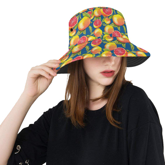 Grapefruit Pattern Print Design GF04 Unisex Bucket Hat