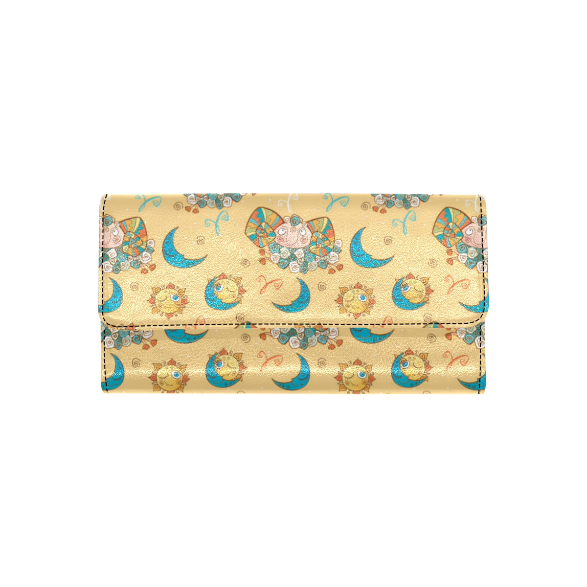 Aries Zodiac Pattern Print Design 03 Women's Trifold Wallet