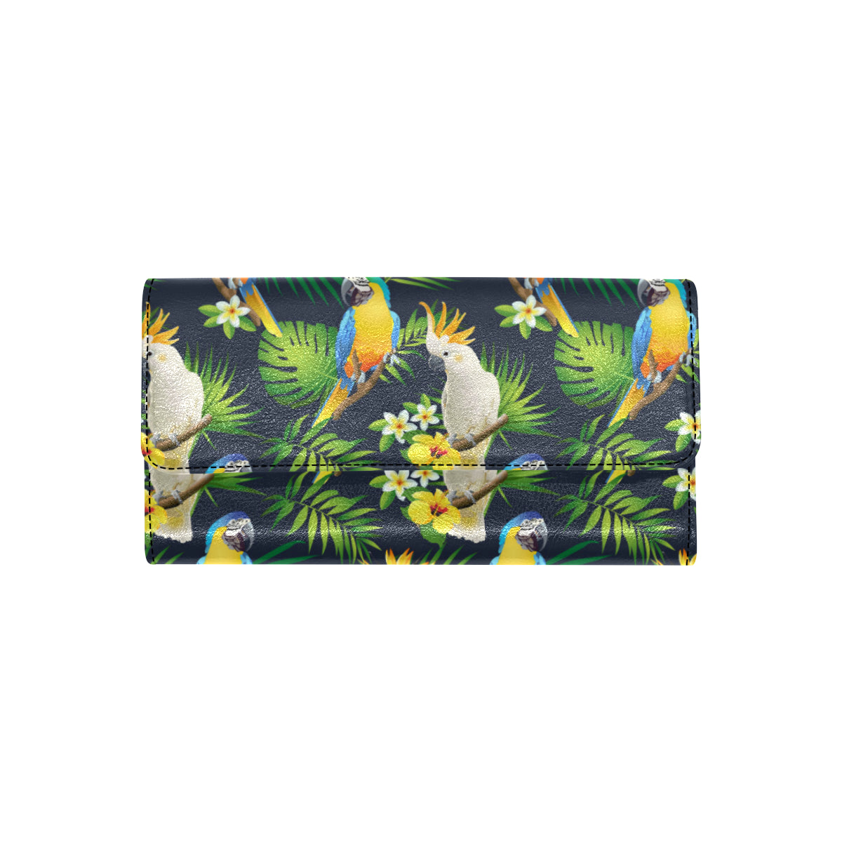 Parrot Pattern Print Design A03 Women's Trifold Wallet