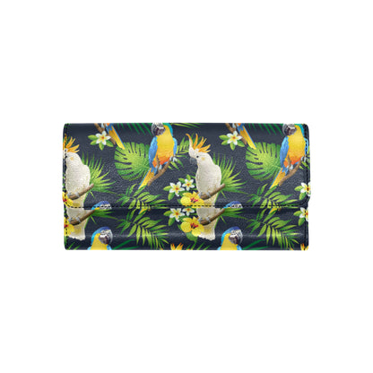 Parrot Pattern Print Design A03 Women's Trifold Wallet