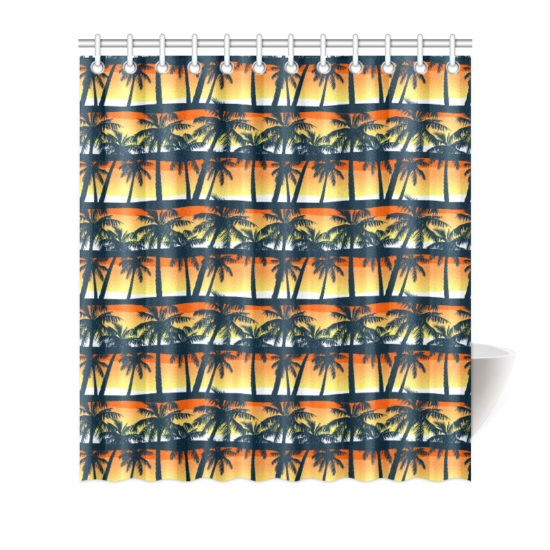Palm Tree Pattern Print Design PT011 Shower Curtain