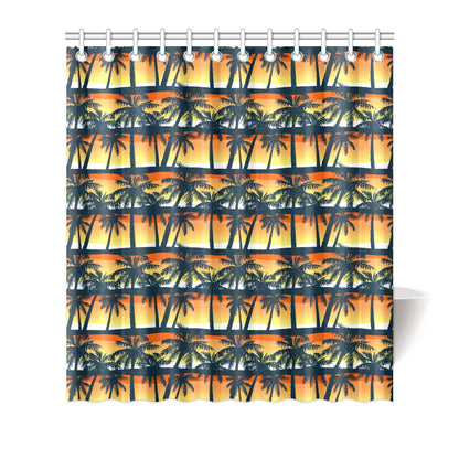 Palm Tree Pattern Print Design PT011 Shower Curtain