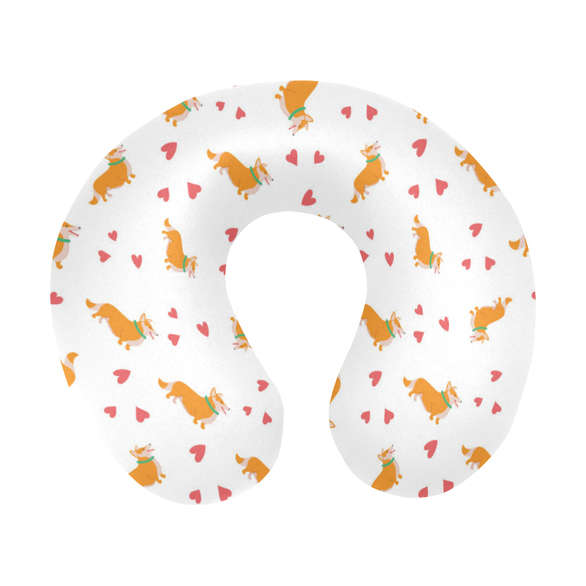 Cardigan Welsh Corgis Pattern Print Design 04 U-Shaped Travel Neck Pillow
