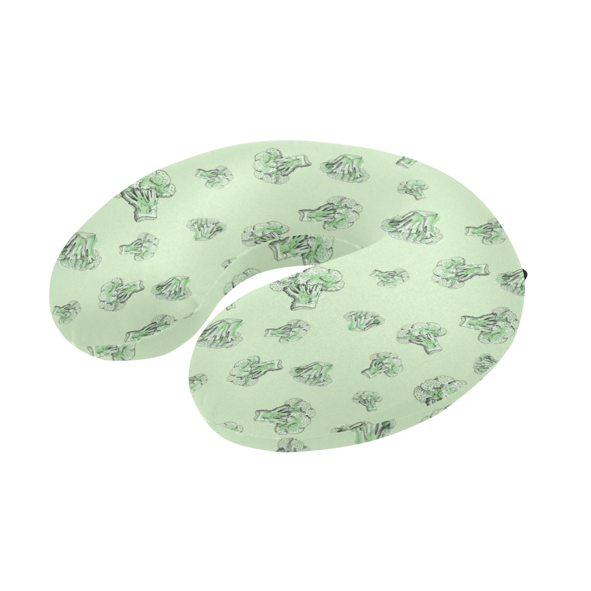Broccoli Pattern Print Design 05 U-Shaped Travel Neck Pillow