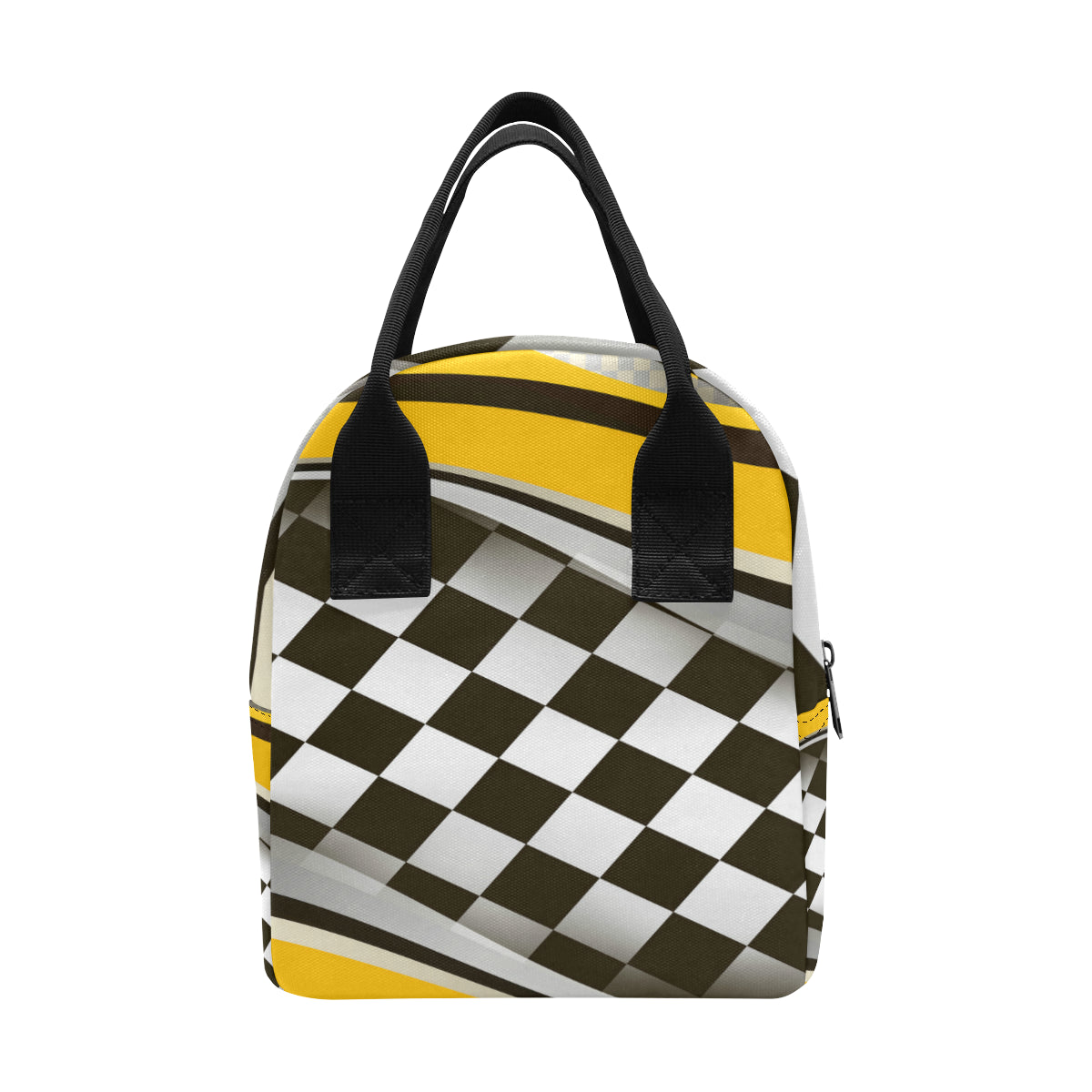 Checkered Flag Racing Style Insulated Lunch Bag