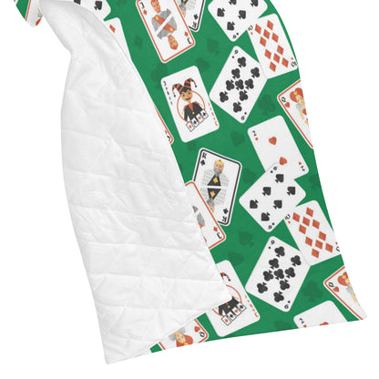 Poker Cards Pattern Print Design A03 Premium Quilt