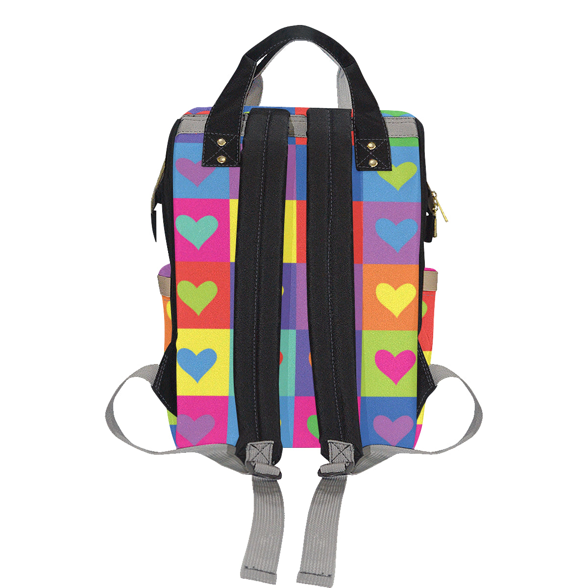Pop Art Heart Pattern Print Design A01 Diaper Bag Backpack