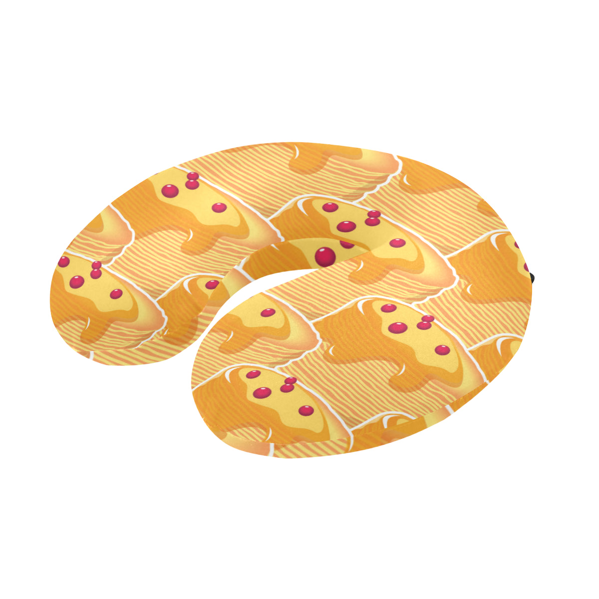 Pancake Pattern Print Design A04 U-Shaped Travel Neck Pillow