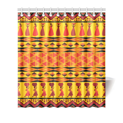 African Pattern Print Design 01 Shower Curtain