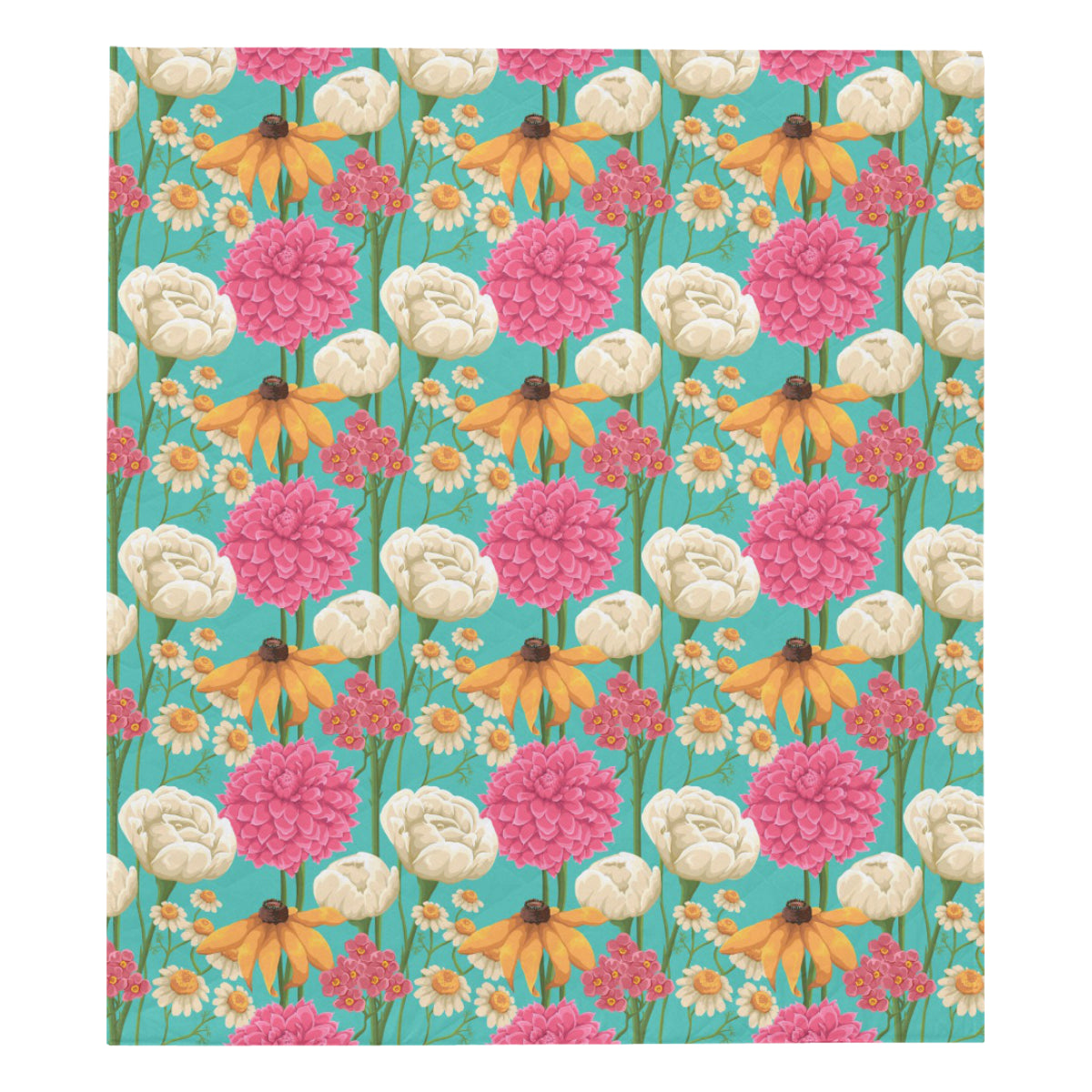 Summer Floral Pattern Print Design SF07 Premium Quilt