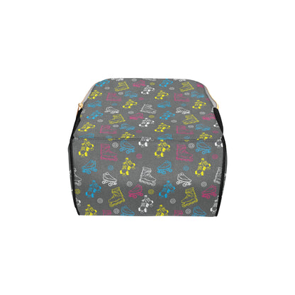 Roller skate Pattern Print Design A02 Diaper Bag Backpack