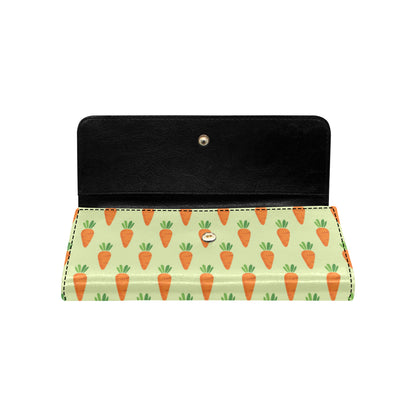 Carrot Pattern Print Design 02 Women's Trifold Wallet