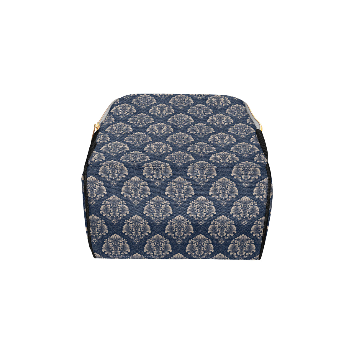 Damask Blue Luxury Print Pattern Diaper Bag Backpack
