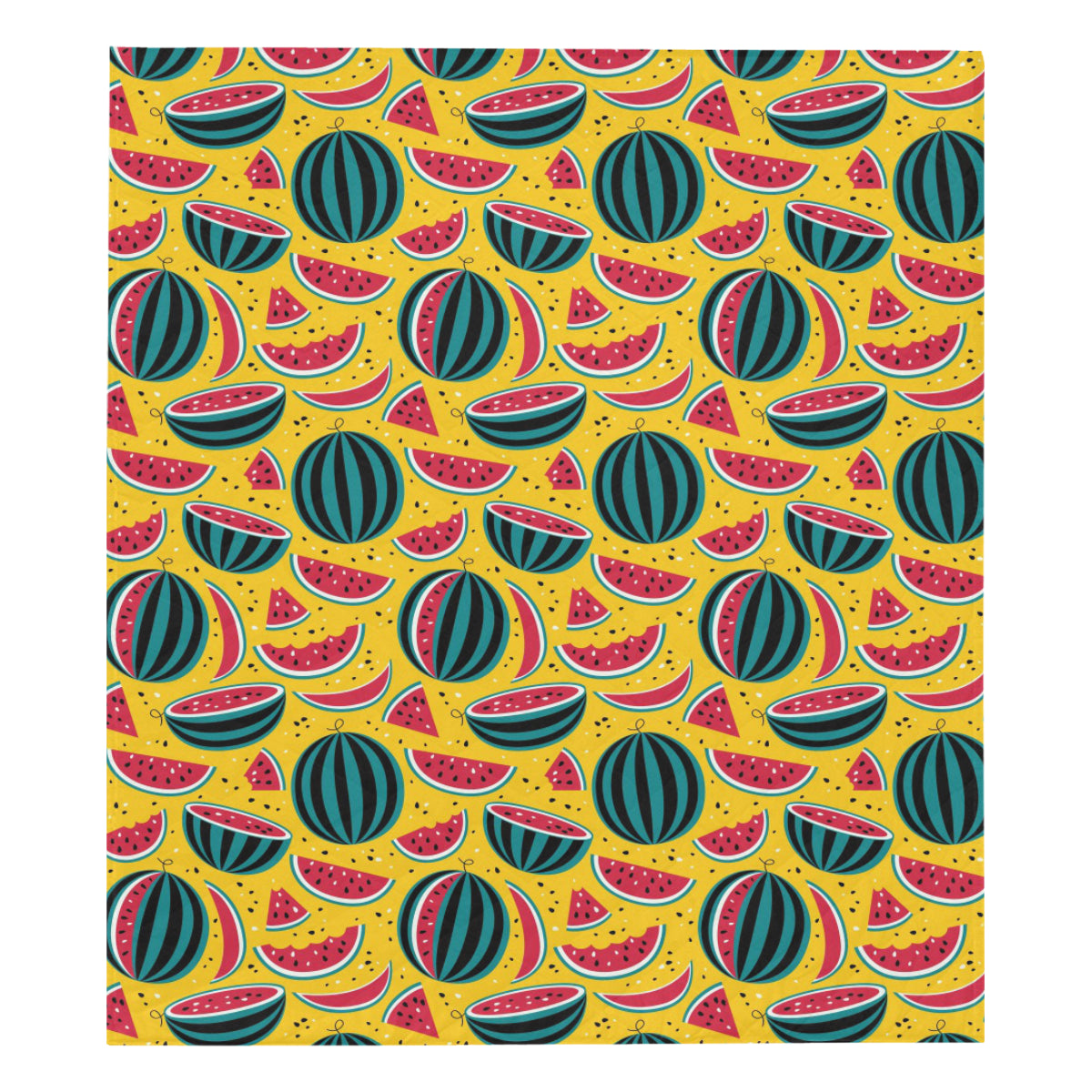 Watermelon Pattern Print Design WM02 Premium Quilt
