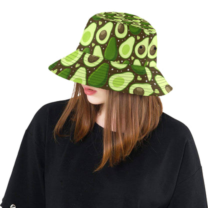 Avocado Pattern Print Design AC04 Unisex Bucket Hat
