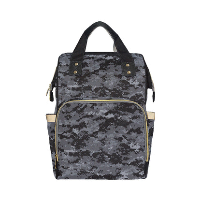 ACU Digital Black Camouflage Diaper Bag Backpack