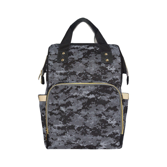 ACU Digital Black Camouflage Diaper Bag Backpack