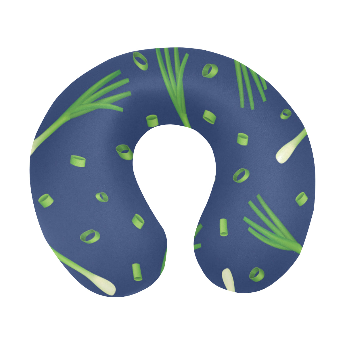 Leek Pattern Print Design 02 U-Shaped Travel Neck Pillow