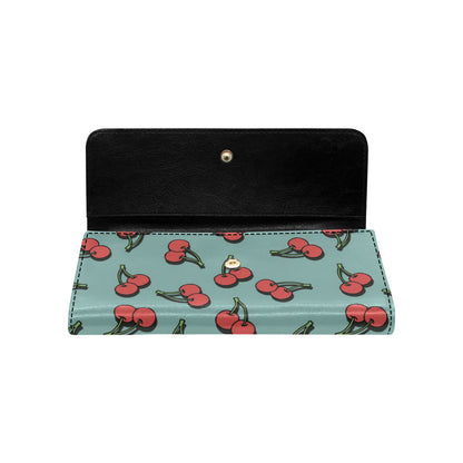Cherry Pattern Print Design CH03 Women's Trifold Wallet