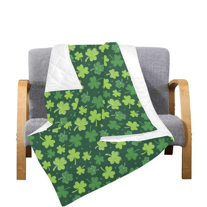 Clover  Pattern Print Design 02 Premium Quilt