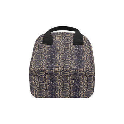 Snake Skin Pattern Print Insulated Lunch Bag
