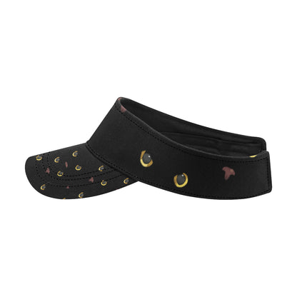 Black Cat Face Print Pattern Unisex Sun Visor